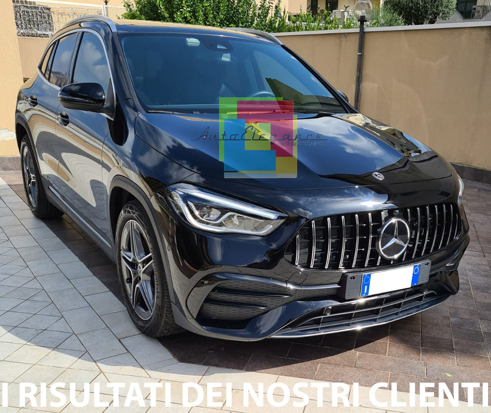 MERCEDES GLA H247 2020+ GRIGLIA ANTERIORE AMG LOOK GT-R PROFILI SATINATI