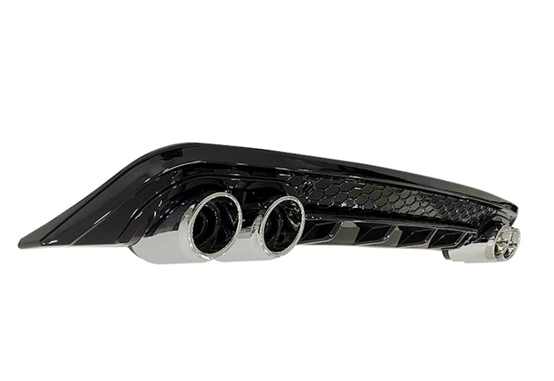UNDER REAR BUMPER ABS SEAT LEON 5F 2012-2016 DIFFUSER GLOSSY BLACK LOOK