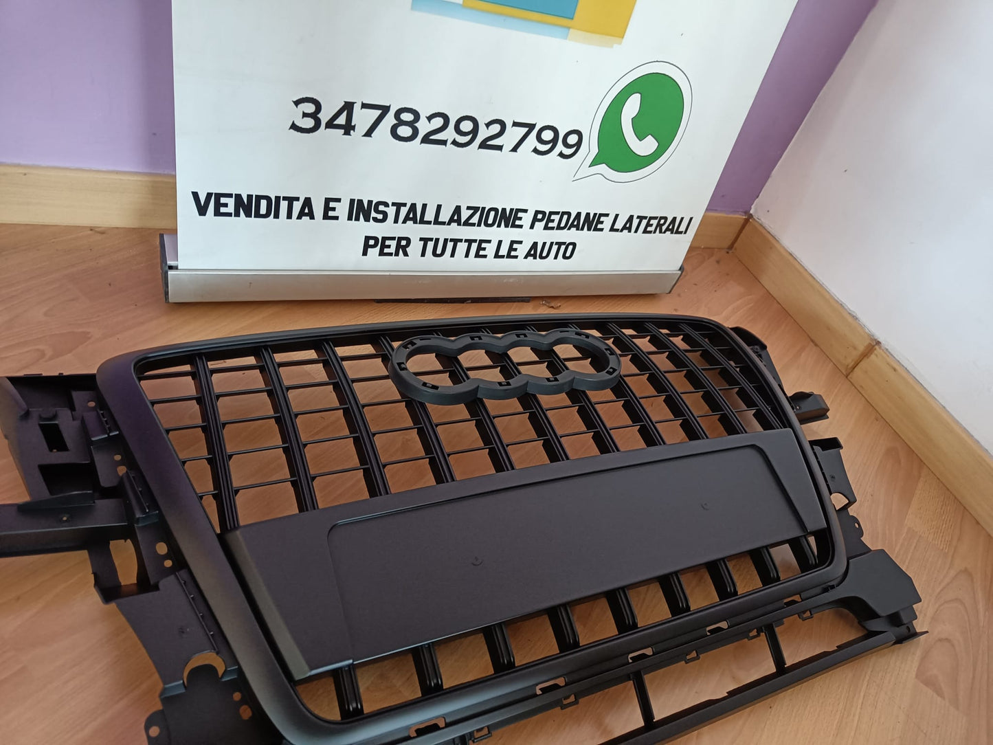 GRIGLIA ANTERIORE NERO OPACO AUDI Q5 2008-2012 LOOK SLINE S5
