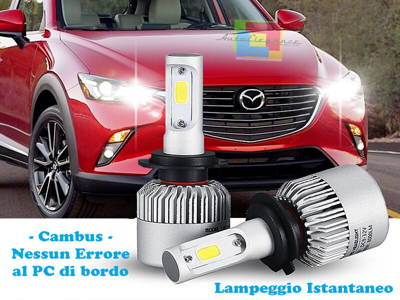 LAMPADE ABBAGLIANTI LED MAZDA CX-3 LAMPEGGIO ISTANTANEO 6000K CREE