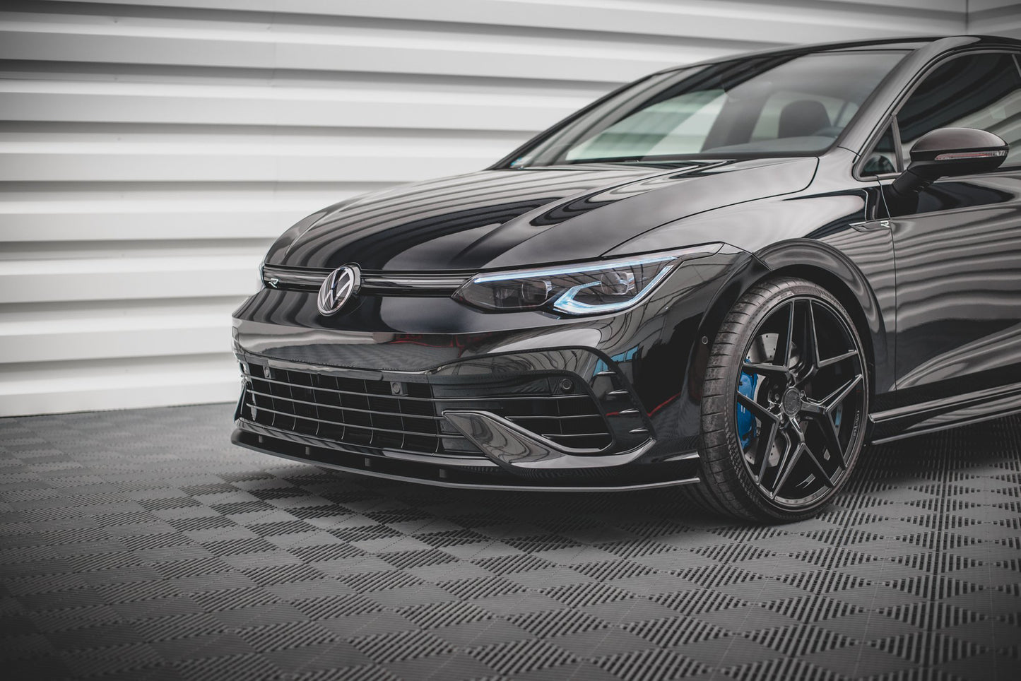 LAMA VW GOLF 8 VIII RLINE LABBRO SOTTO PARAURTI ANTERIORE ABS LUCIDO SPLITTER