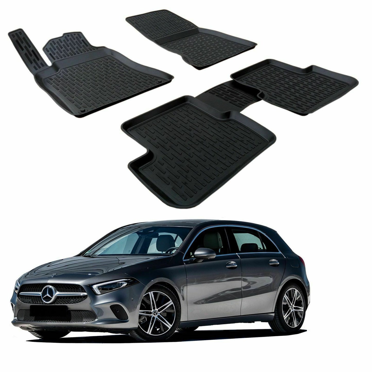 MERCEDES CLASSE A W176 TAPPETINI AUTO IN GOMMA - TAPPETI TOP QUALITA -1