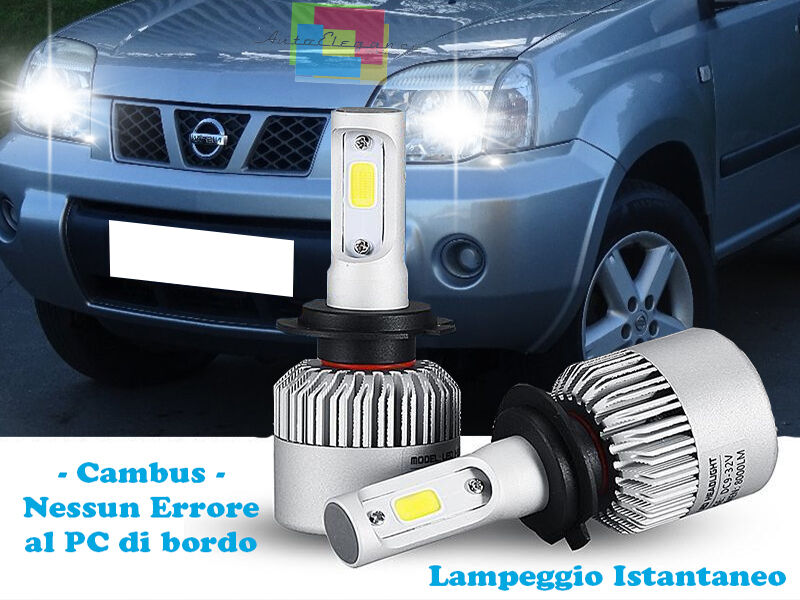 LAMPADE ABBAGLIANTI ANABBAGLIANTI LED NISSAN X-TRAIL 2001-2007 ISTANTANEO CREE