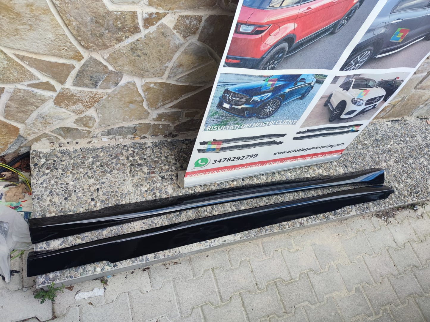 SIDE SKIRTS ALFA ROMEO GIULIETTA 2010-2020 UNDER DOOR GLOSSY BLACK 0121