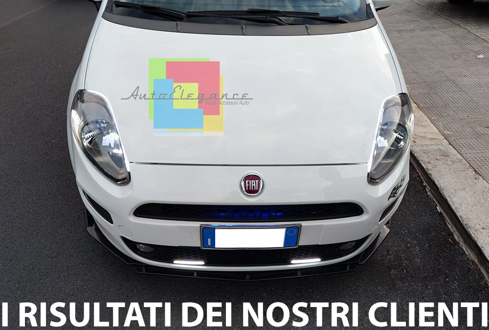 FIAT PUNTO EVO / PUNTO LIP SPOILER FRONT BUMPER SPORT GLOSSY BLACK SPLITTER