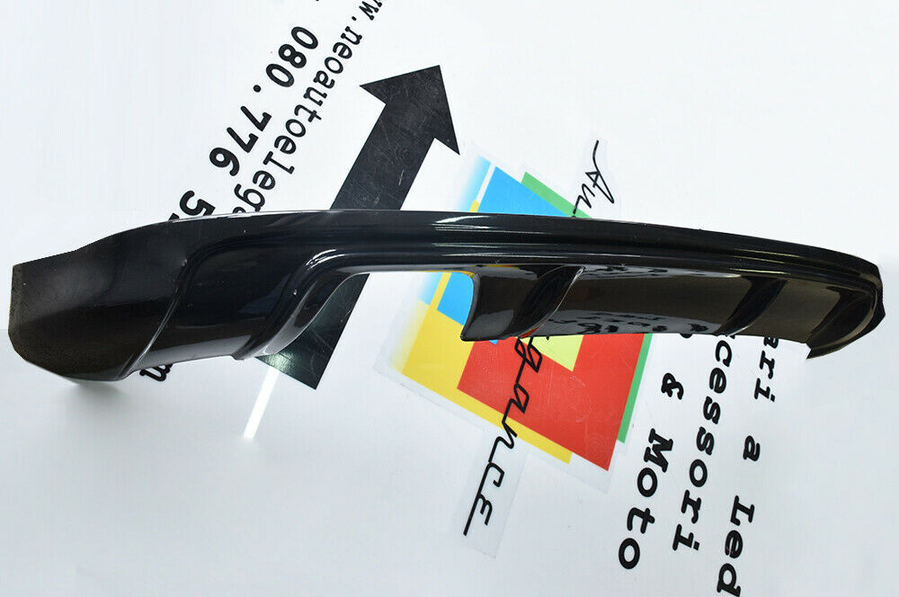 AUDI A3 8P 3 PORTE 03-08 DIFFUSORE POSTERIORE S3 SOTTO PARAURTI ABS NERO LUCIDO AUTOELEGANCERICAMBI