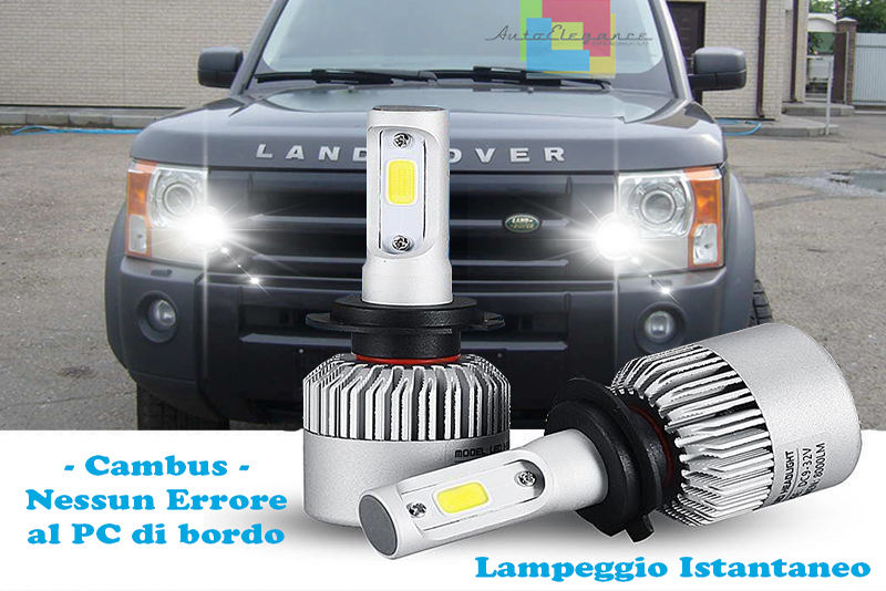 LAMPADE ABBAGLIANTI LED LAND ROVER DISCOVERY 3 CANBUS LAMPEGGIO ISTANTANEO
