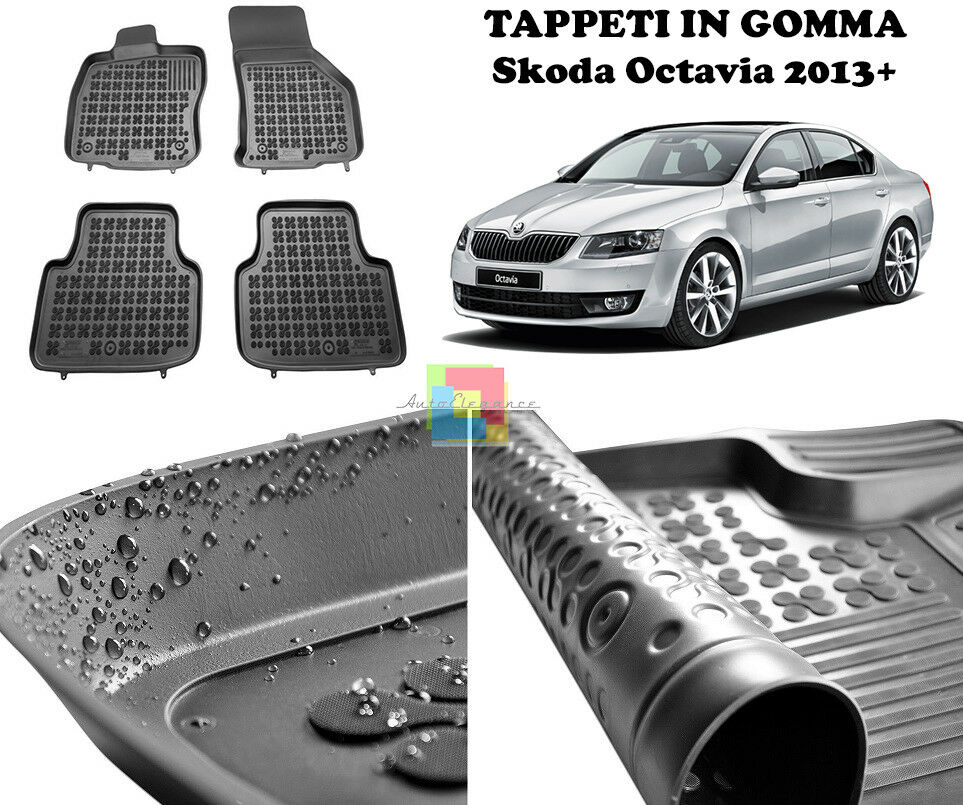 SKODA OCTAVIA 2013 ONWARDS RUBBER CAR MATS - TOP QUALITY MATS -1-