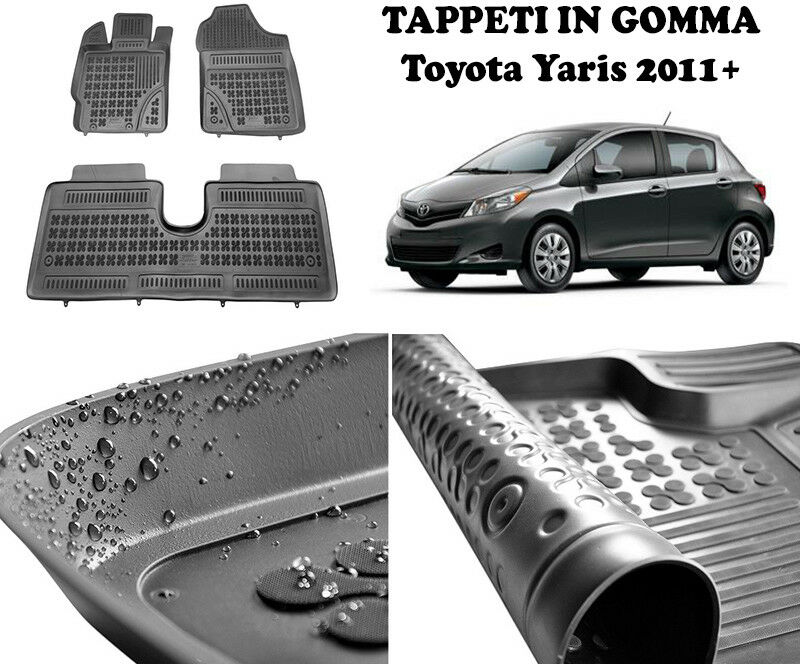 Toyota Yaris 5 doors 2011+ RUBBER CAR MATS - TOP QUALITY MATS -1-