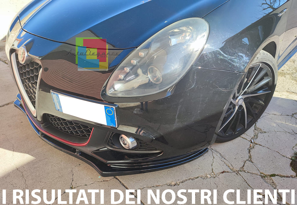 SPLITTER FOR ALFA ROMEO GIULIETTA 2010+ LIP SPOILER UNDER FRONT BUMPER ABS