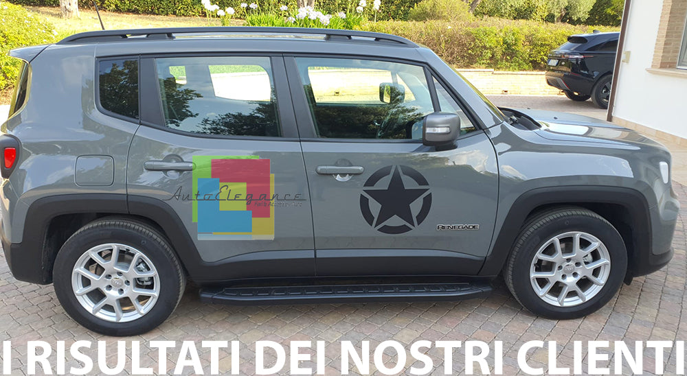 PEDANE LATERALI - JEEP RENEGADE 2014+ SOTTO PORTA ANTISCIVOLO PUNTINI