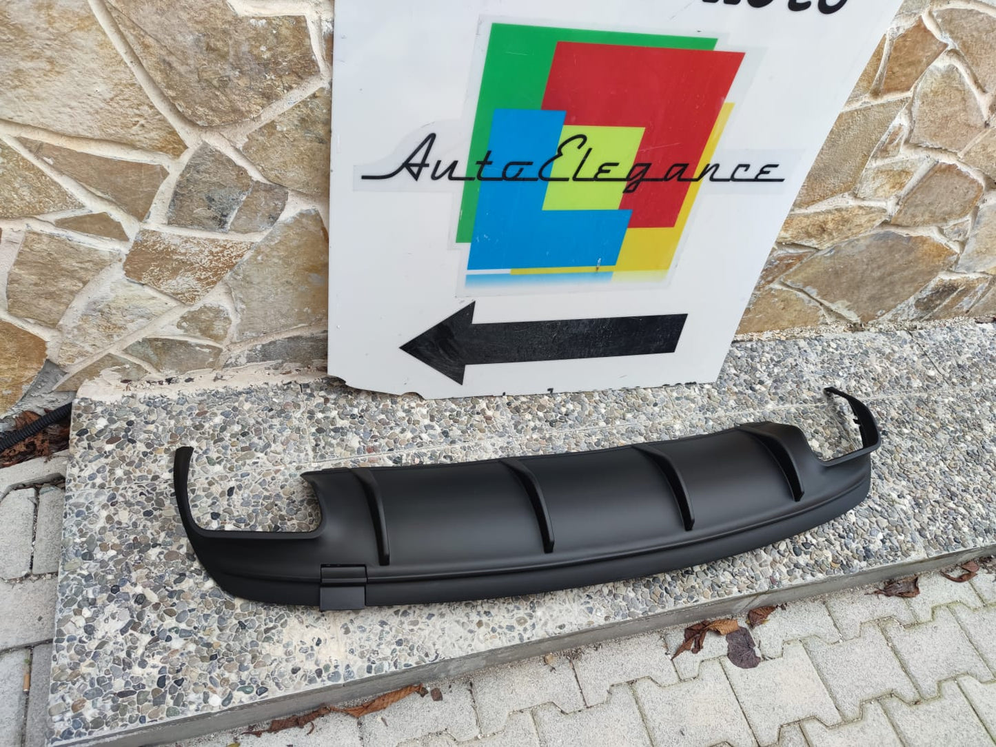 MERCEDES CLA W117 REAR DIFFUSER UNDER REAR BUMPER AMG MATT BLACK