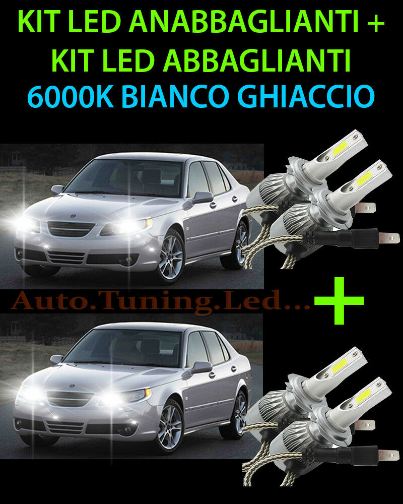 KIT LED LAMPADE ABBAGLIANTI & ANABBAGLIANTI PER SAAB 95 9-5 1998-2010 -.