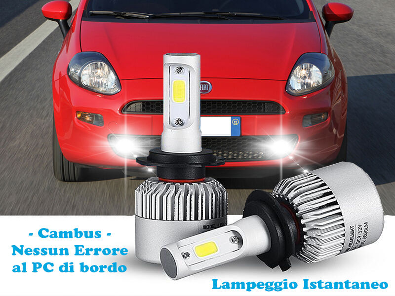 LAMPADE FENDINEBBIA A LED CREE FIAT PUNTO 199 2012+ CAMBUS BIANCO GHIACCIO
