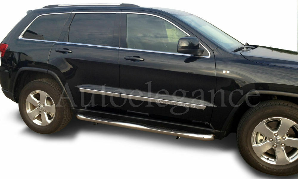 PEDANE LATERALI JEEP GRAND CHEROKEE 2005-2011 SOTTOPORTA IN ALLUMINIO / ABS