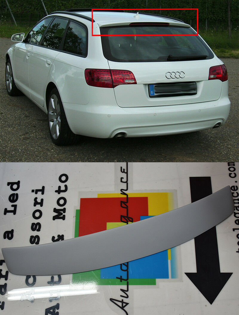 SPOILER POSTERIORE AUDI A6 4F C6 2004-2011 SUL TETTO S6 S-LINE TOP QUALITA' .-.