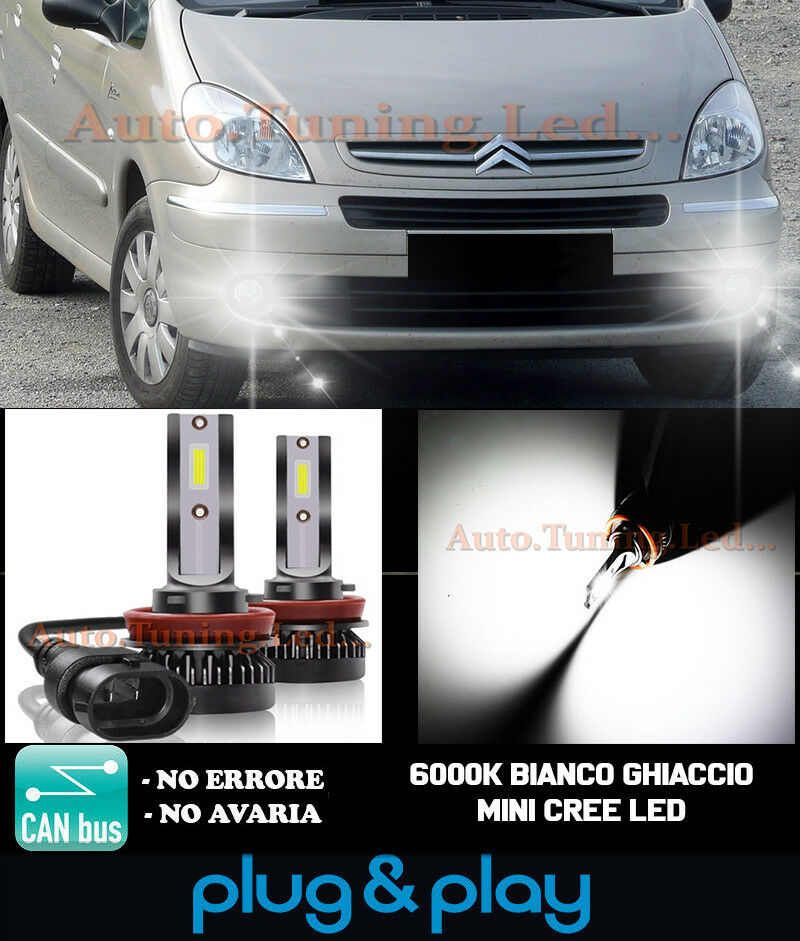 LAMPADE FENDINEBBIA A LED CREE XSARA PICASSO CAMBUS BIANCO GHIACCIO 8000LM