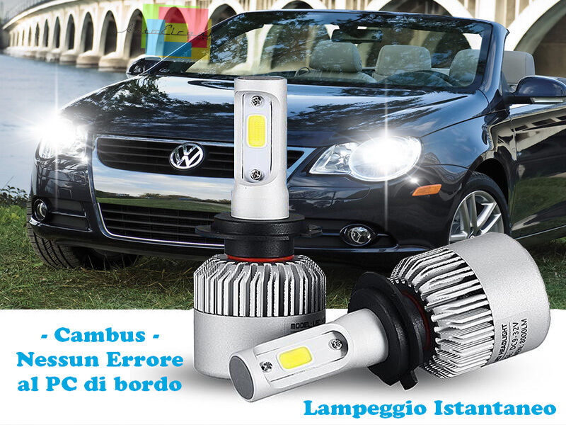 LAMPADE ANABBAGLIANTI LED VW EOS 2006-2015 ISTANTANEO 6000K CREE