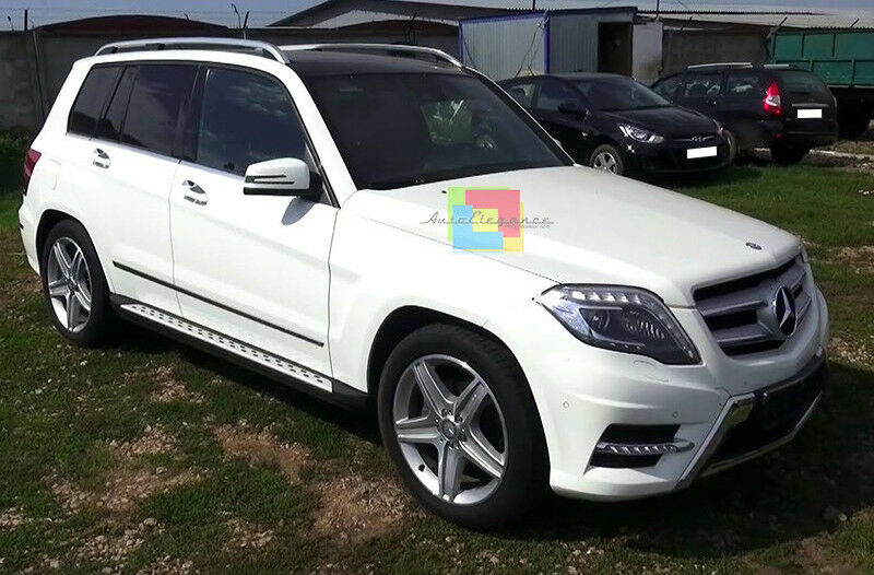 MERCEDES GLK X204 2008+ PEDANE LATERALI SOTTO PORTA IN ALLUMINIO E PVC