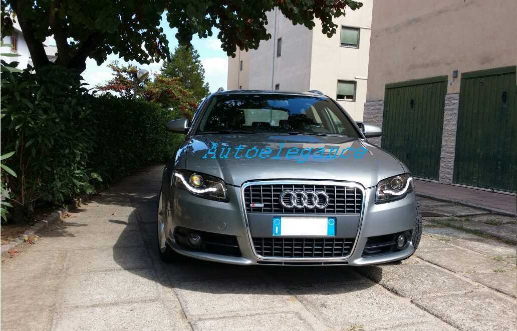 AUDI A4 B7 FARI ANTERIORI LENTICOLARI CON LUCE DIURNA A LED AUTOELEGANCERICAMBI