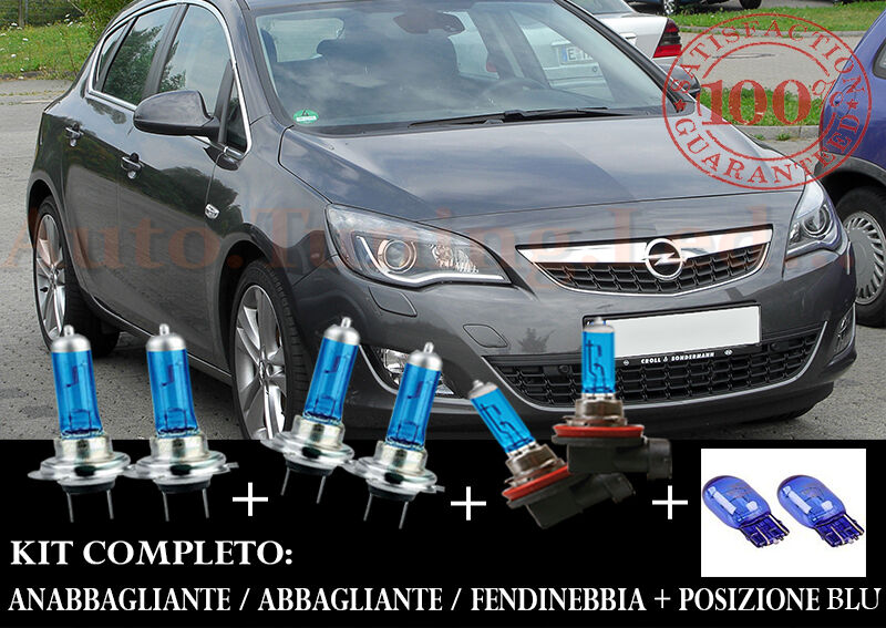 OPEL ASTRA J 2009-2014 COMPLETE SET BLUE XENON LAMPS + BLUE POSITION T20