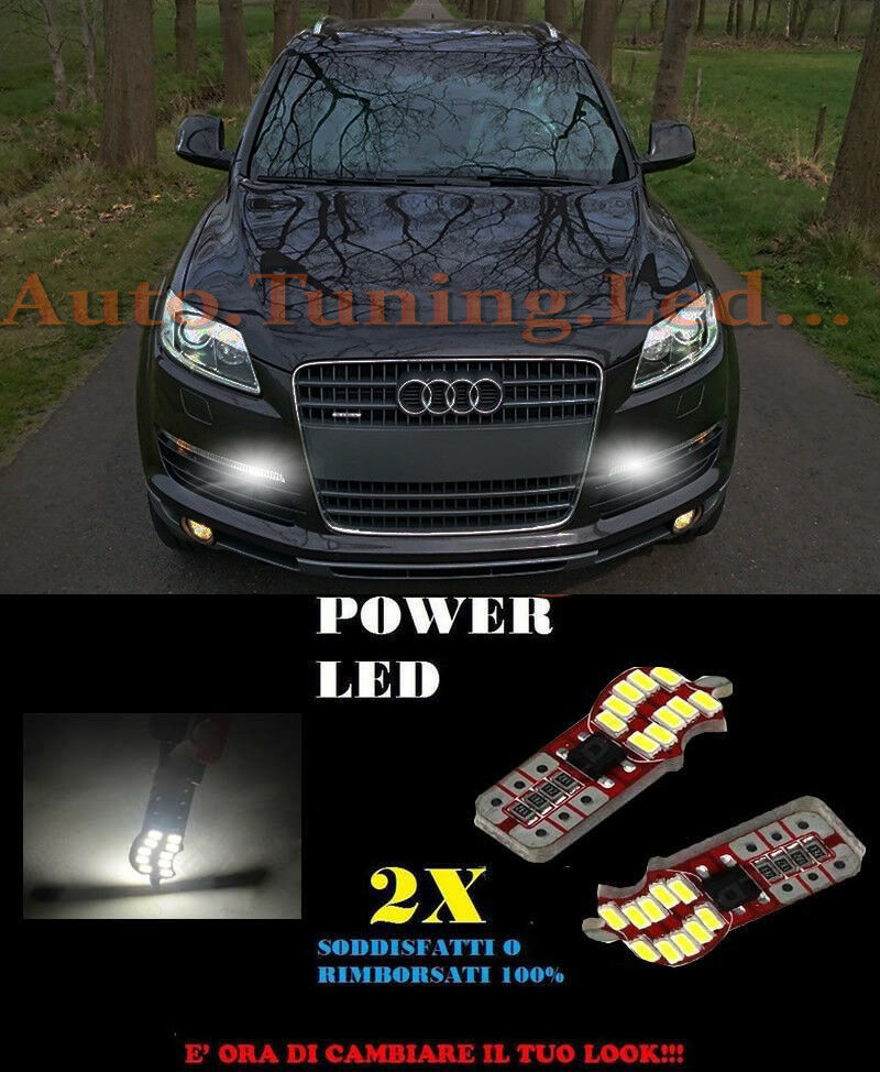 LUCI POSIZIONE AUDI Q7 4L 2006-2014 CANBUS T10 BIANCO 20 LED SUPER QUALITA