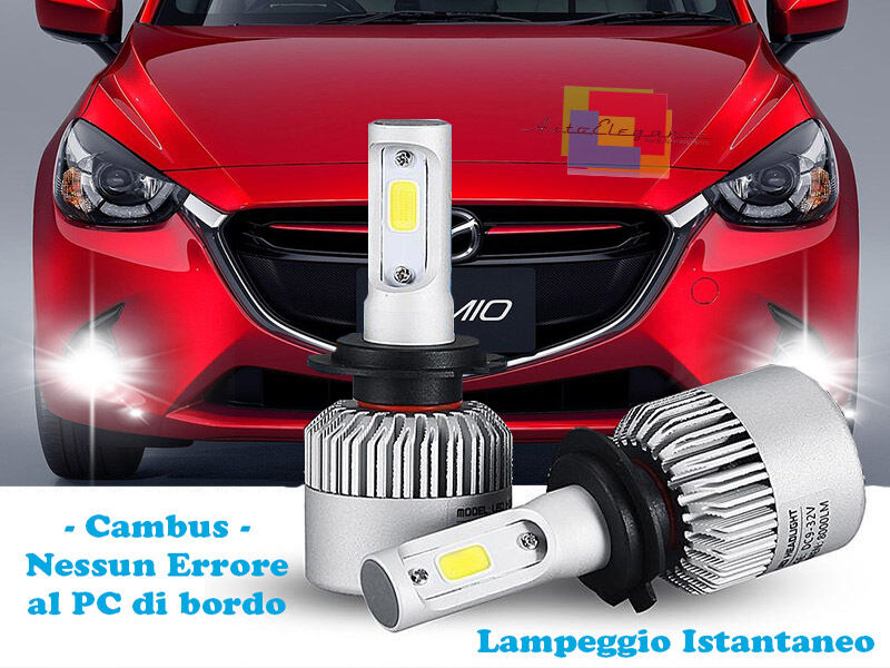 LAMPADE FENDINEBBIA A LED MAZDA 2 2014+ CAMBUS BIANCO GHIACCIO CREE