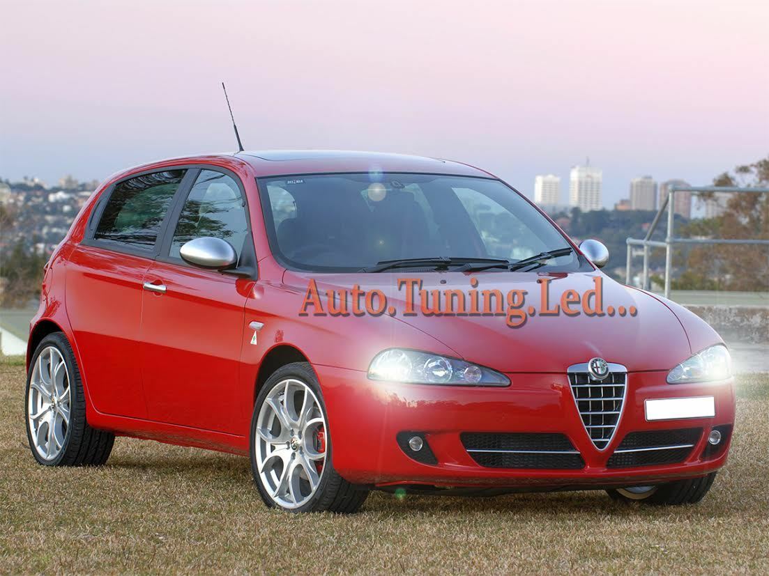 ALFA ROMEO 147 UP LAMPADE H7 BLU XENON ANABBAGLIANTE 55W + T10 POSIZIONE 5 LED AUTOELEGANCERICAMBI