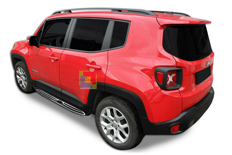 PEDANE LATERALI JEEP RENEGADE DAL 2014 AD OGGI SOTTO PORTA ANTISCIVOLO