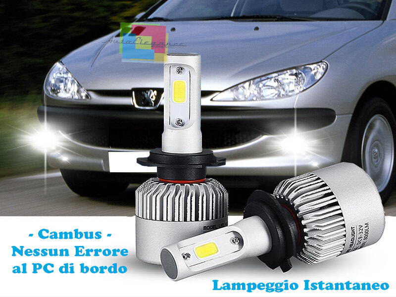 LAMPADE FENDINEBBIA A LED PEUGEOT 206 98-08 CAMBUS BIANCO GHIACCIO CREE