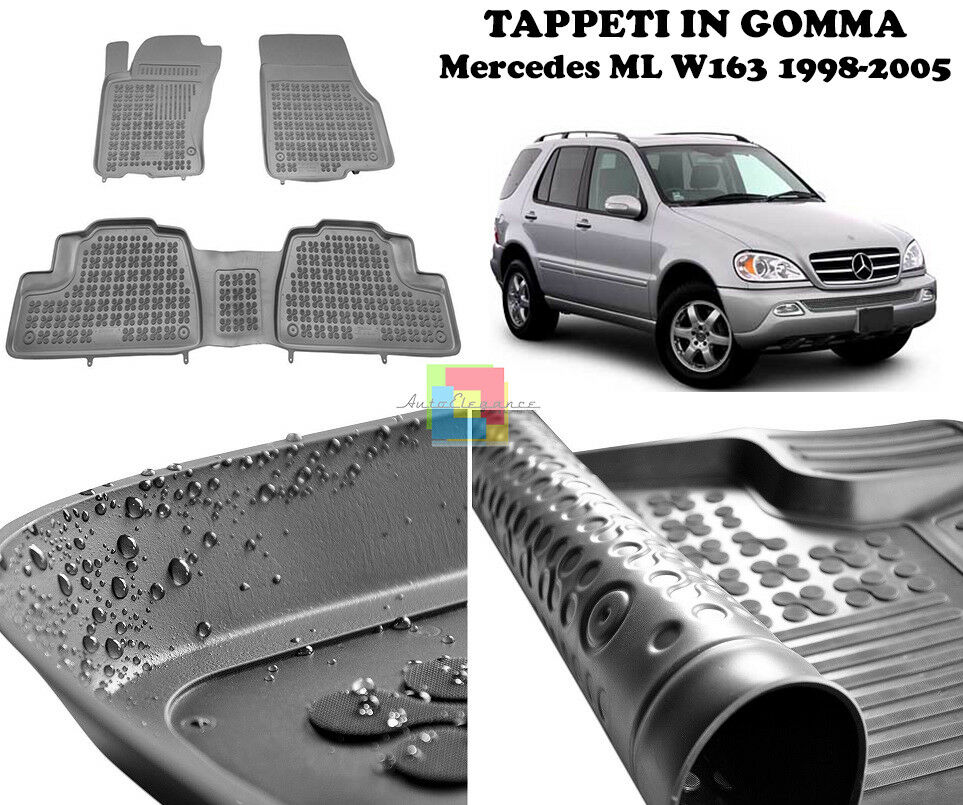 MERCEDES ML W163 1998-2005 RUBBER CAR MATS - TOP QUALITY MATS -1-