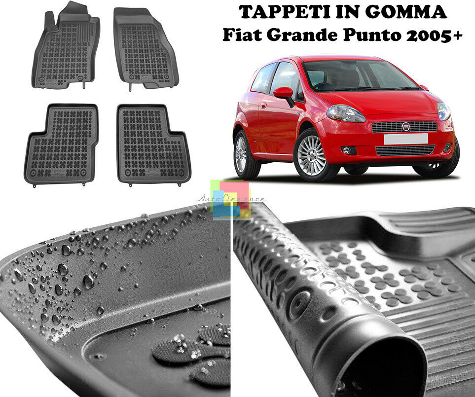 FIAT GRANDE PUNTO 2005-2012 RUBBER CAR MATS - TOP QUALITY MATS -1-
