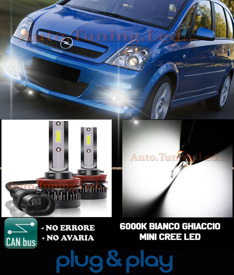 OPEL MERIVA A CAMBUS CREE LED FOG LIGHTS ICE WHITE 8000LM