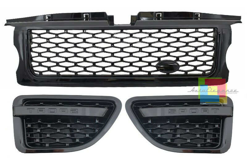 RANGE ROVER SPORT L320 2005-2008 FRONT GRILLE + SIDE PANELS AUTOBIOGRAPHY BLACK