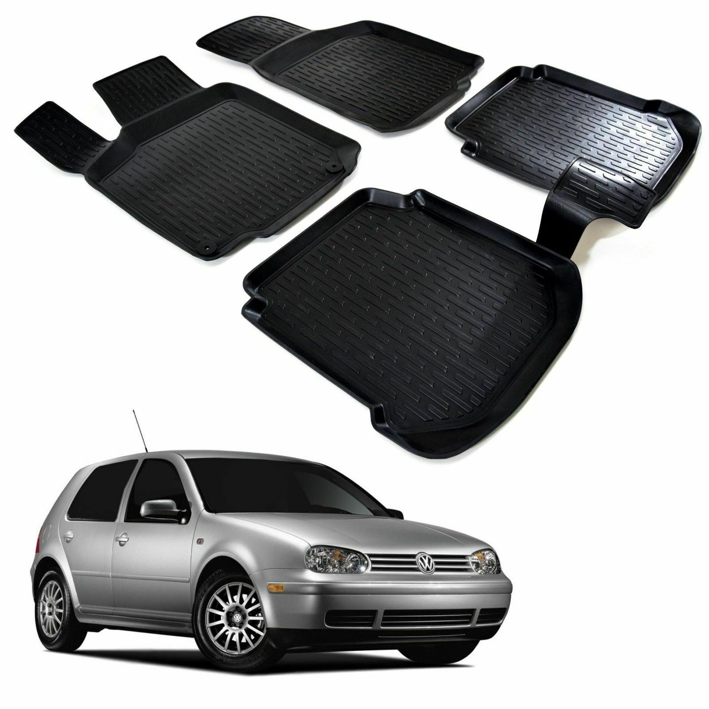 VW GOLF 4 IV 1997-2003 TAPPETINI AUTO IN GOMMA - TAPPETI TOP QUALITA -1