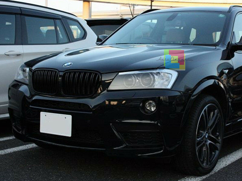GRIGLIA ANTERIORE LOOK M PER BMW X3 F25 2010-2014 NERA DOPPIA FASCIA .-