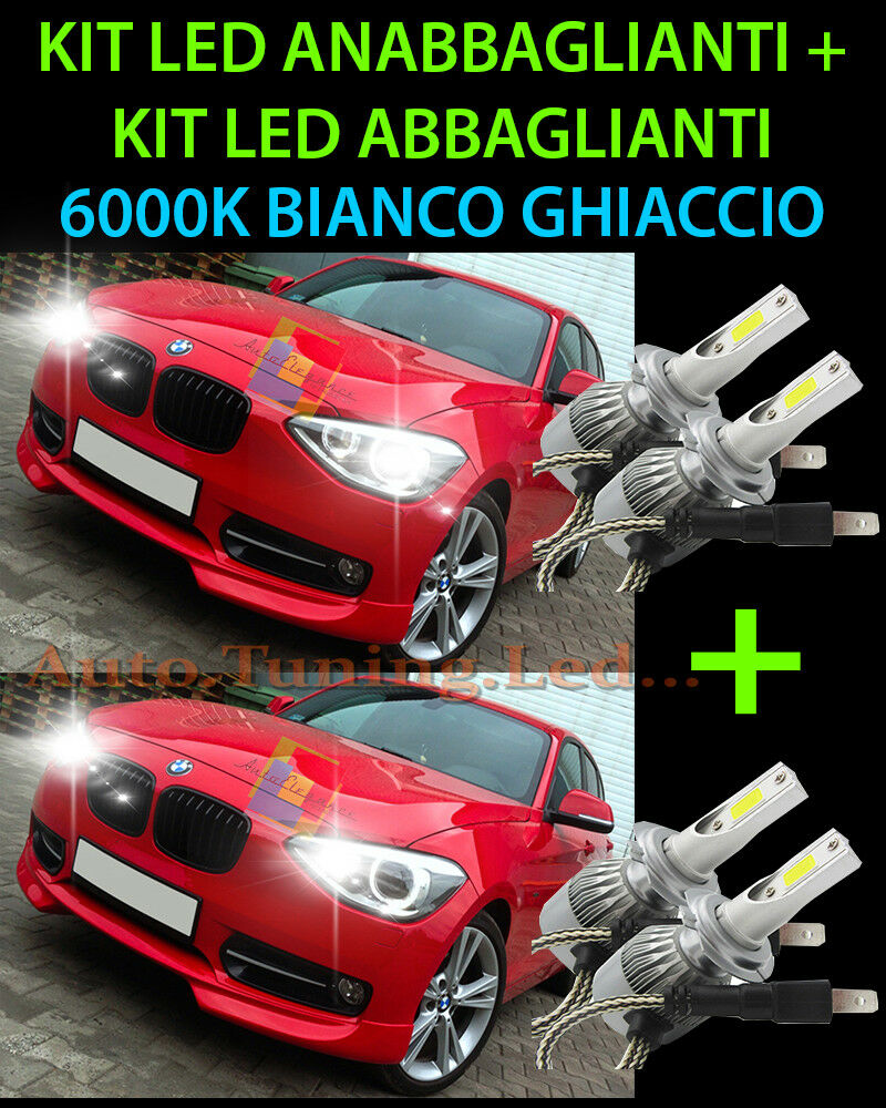 LED HIGH BEAM & LOW BEAM LAMP KIT FOR BMW 1 SERIES F20 F21 2011+ -.