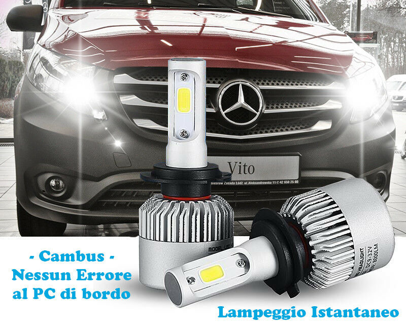 CAMBUS HIGH BEAM LED LAMPS WHITE 6000K NO ERROR MERCEDES VITO W447 2014+