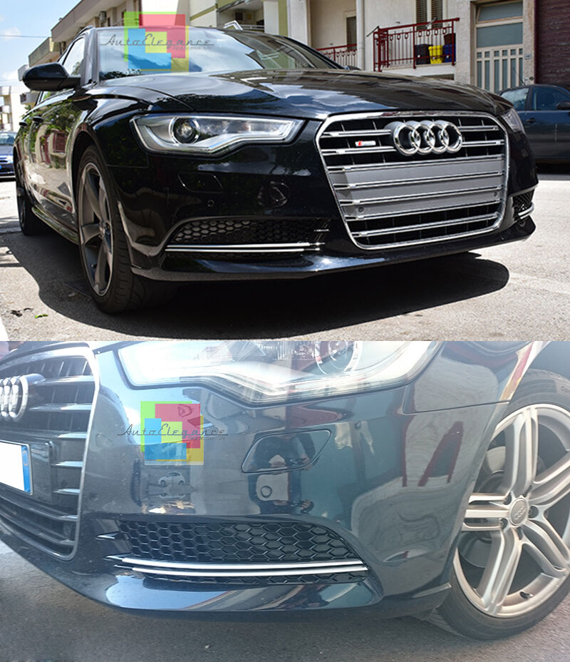 AUDI A6 4G C7 2011+ GRIGLIE FENDINEBBIA RS6 A NIDO D'APE BORDO SATINATO AUTOELEGANCERICAMBI