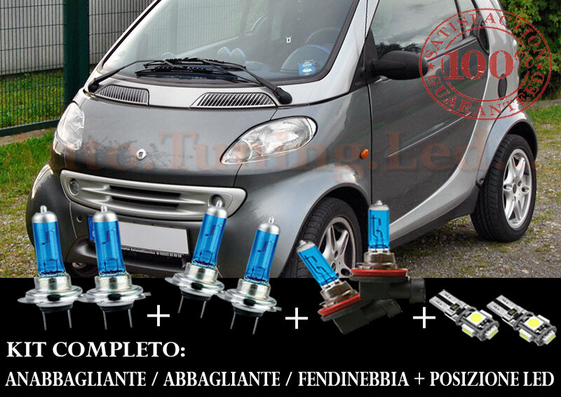 SMART 450 SET COMPLETO LAMPADE BLU XENON + POSIZIONE A LED