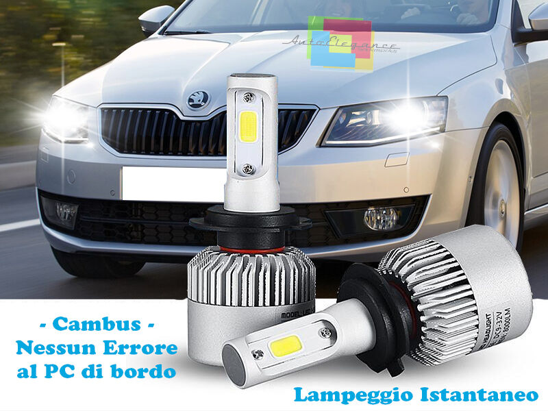 LED LOW BEAM LAMPS SKODA OCTAVIA 2013+ INSTANT FLASH 6000K