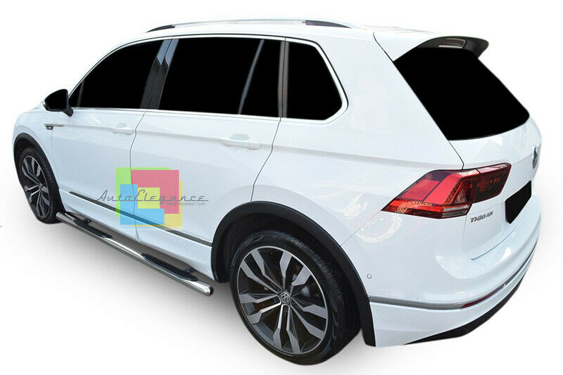 SIDE STEPS FOR VW TIGUAN FROM 2016 ONWARDS NON-SLIP TUBULAR DOOR SILLS