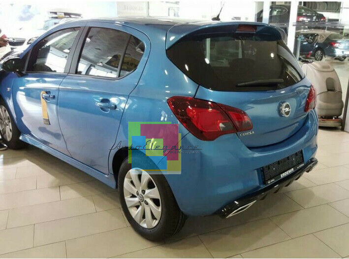 OPEL CORSA E 2014+ DIFFUSORE SOTTO PARAURTI DIFFUSORE TERMINALI CROMATI ABS