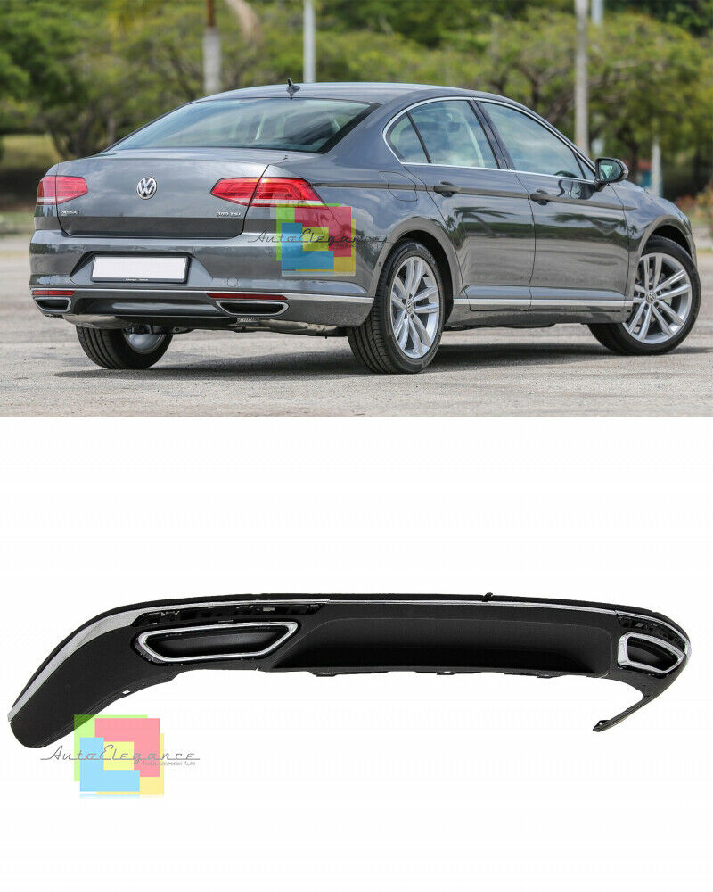 Deflettore Di Scarico In Acciaio Inox Per Volkswagen Passat B8 2015+ - Cromato - 2 Pezzi