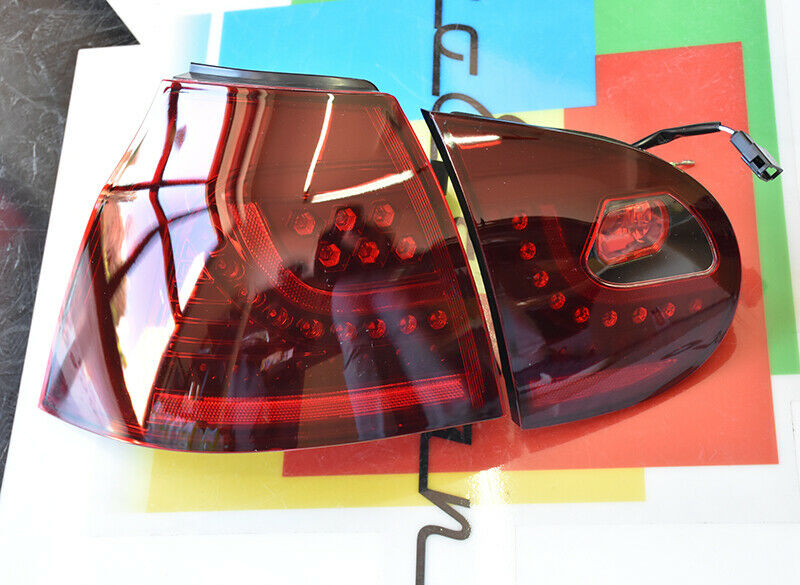 VW GOLF MK5 V 2003-2008 DARK RED FULL LED REAR LIGHTS - GTI