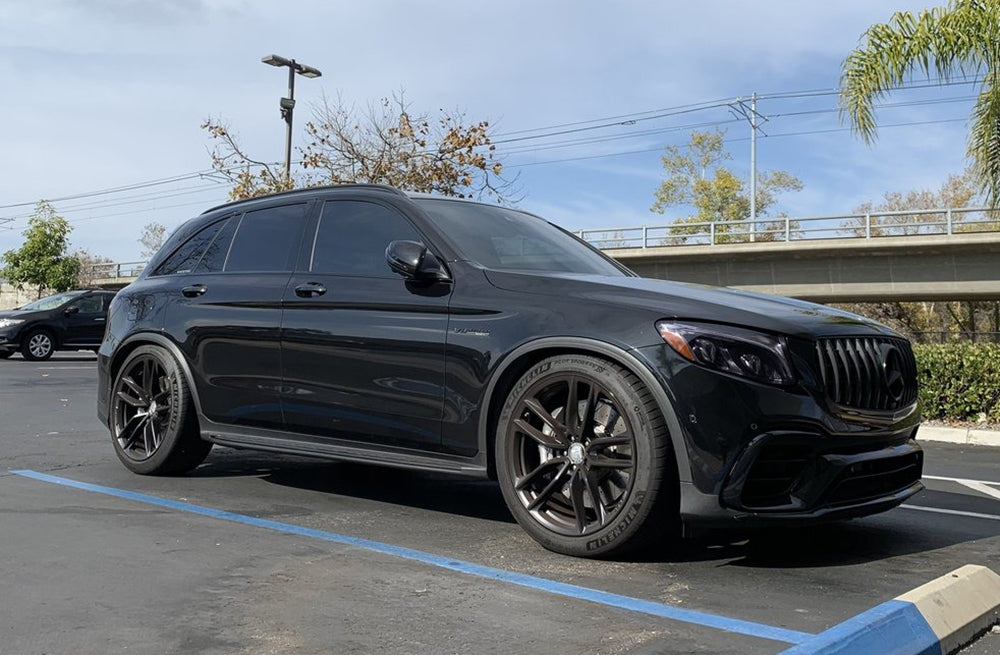 MERCEDES GLC X253 C253 2015+ PEDANE LATERALI NERE SOTTO PORTA LOOK AMG