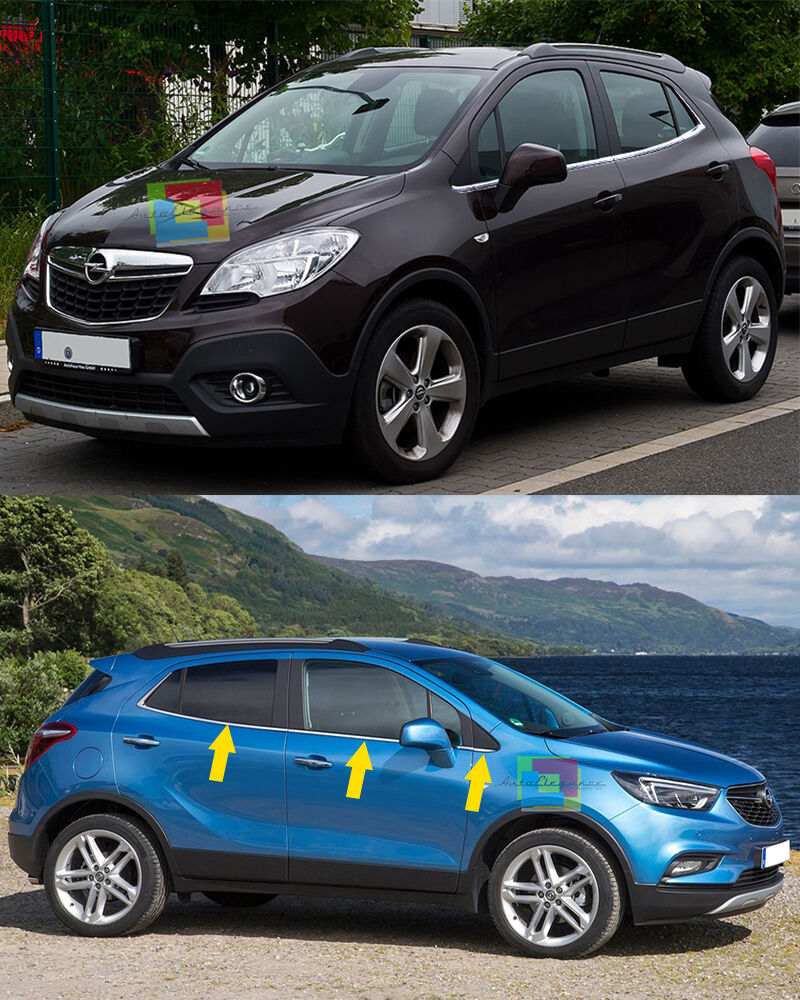 CORNICE FINESTRINI CROMATA OPEL MOKKA 2012+ MODANATURE ACCIAIO INOX -. AUTOELEGANCERICAMBI