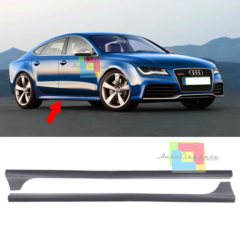 MINIGONNE LATERALI AUDI A7 SPORTBACK 2011-2014 LOOK RS7 SOTTOPORTA IN ABS