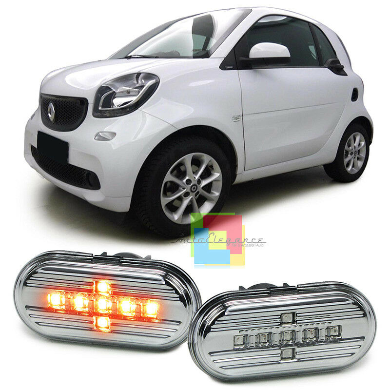 FRECCE LATERALI SMART 453 2014 IN POI DESIGN CROMATO INDICATORI LED