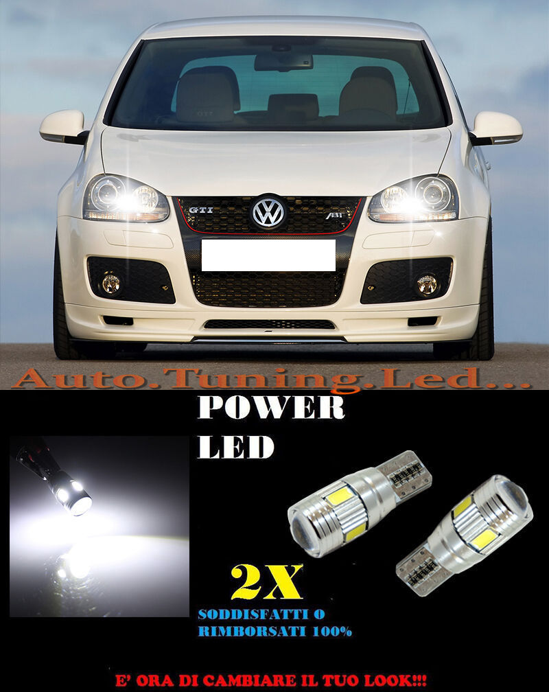 POSITION LIGHTS VW GOLF 5 V 03-08 CANBUS T10 WHITE 6 LED SUPER QUALITY